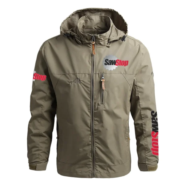 SawStop Exclusive Logo Waterproof Outdoor Jacket Carpenter QTCAP311224A2SAW - Khaki