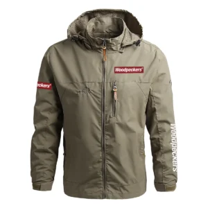 Woodpeckers Exclusive Logo Waterproof Outdoor Jacket Carpenter QTCAP311224A2WO - Khaki