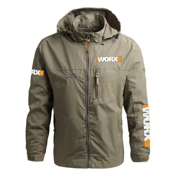 Worx Exclusive Logo Waterproof Outdoor Jacket Carpenter QTCAP311224A2WOR - Khaki