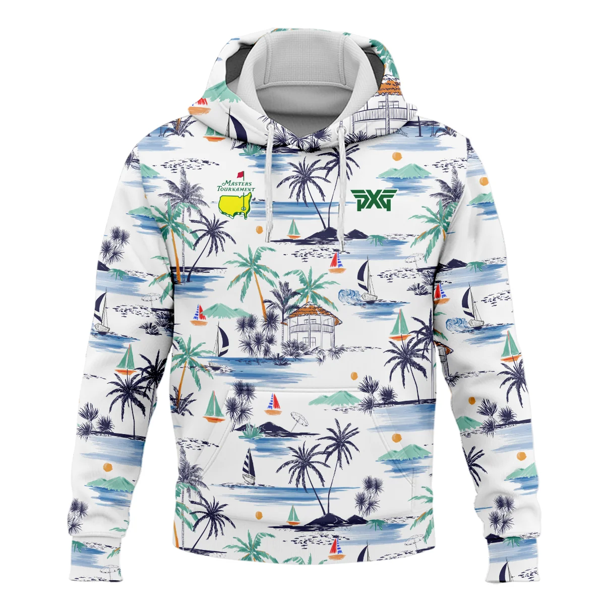 Artistic Seamless Summer Island Pattern Masters Tournament Parsons Xtreme Golf Hoodie Shirt Style Classic Hoodie Shirt