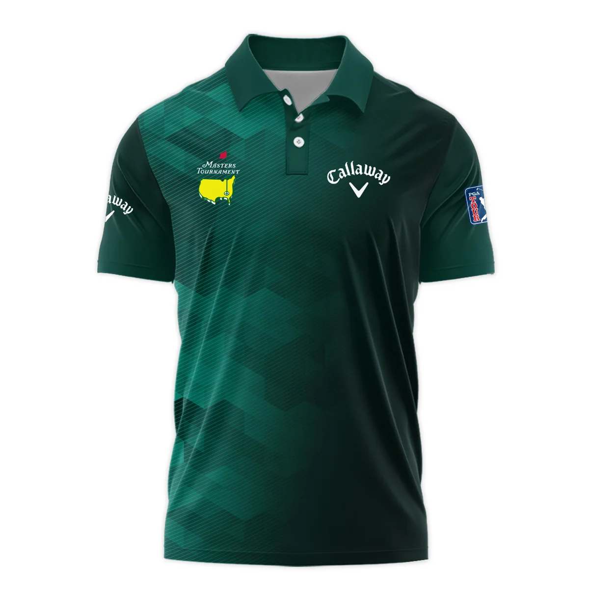 Callaway Golf Sport Dark Green Gradient Abstract Background Masters Tournament Polo Shirt Style Classic Polo Shirt For Men