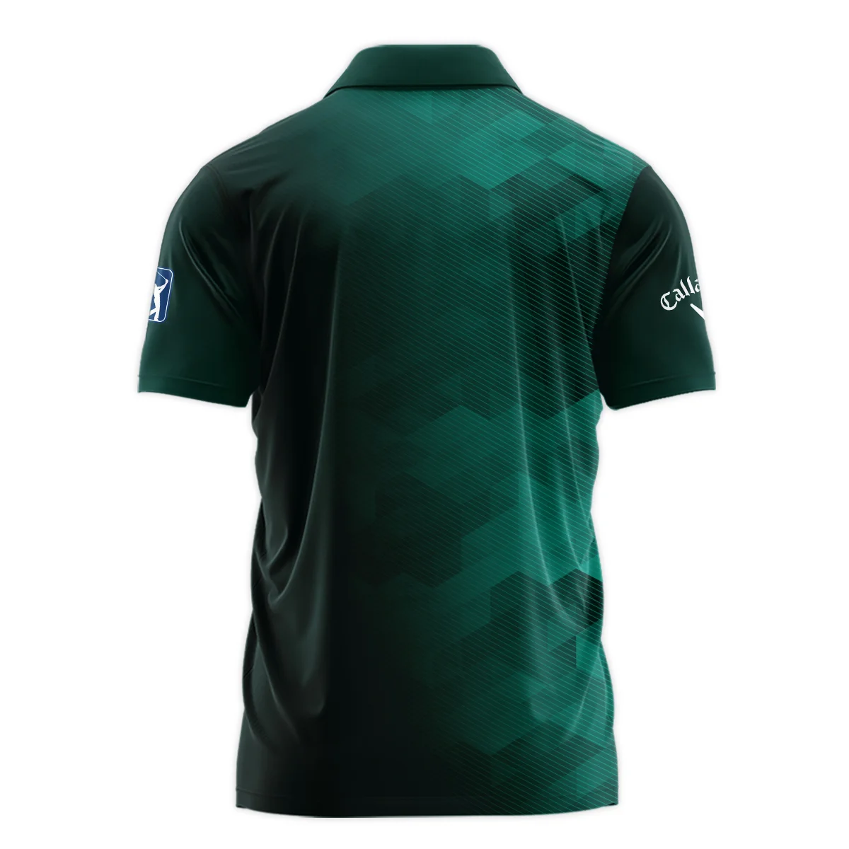 Callaway Golf Sport Dark Green Gradient Abstract Background Masters Tournament Zipper Polo Shirt Style Classic Zipper Polo Shirt For Men