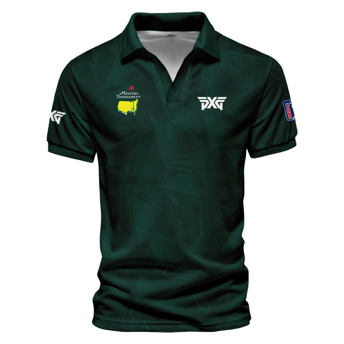 Dark Green Abstract Sport Masters Tournament Parsons Xtreme Golf Vneck Polo Shirt Style Classic Polo Shirt For Men