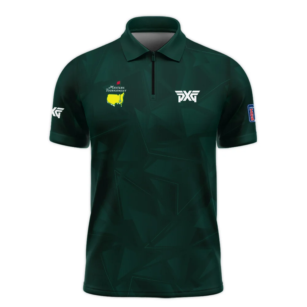 Dark Green Abstract Sport Masters Tournament Parsons Xtreme Golf Zipper Polo Shirt Style Classic Zipper Polo Shirt For Men