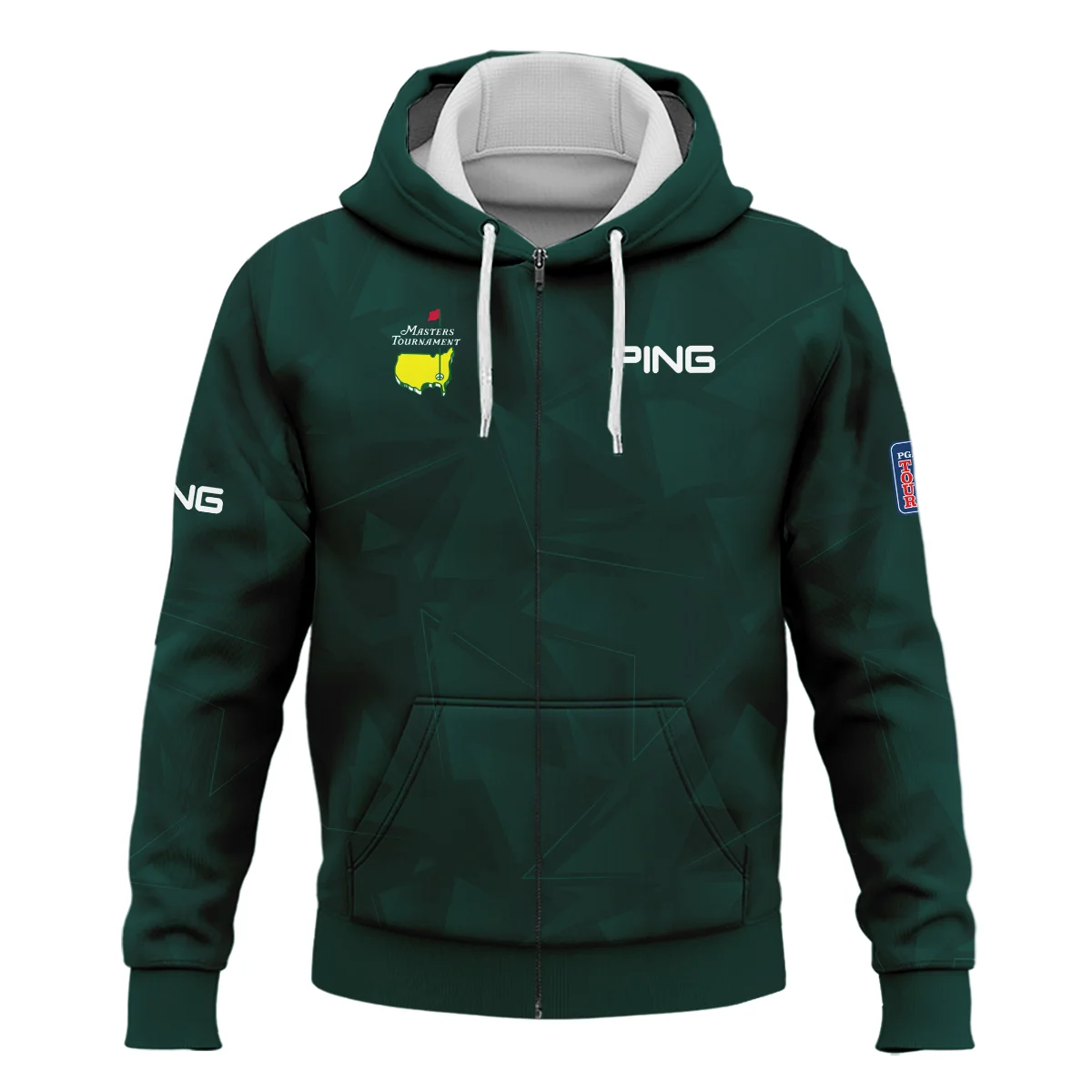 Dark Green Abstract Sport Masters Tournament Ping Zipper Hoodie Shirt Style Classic Zipper Hoodie Shirt