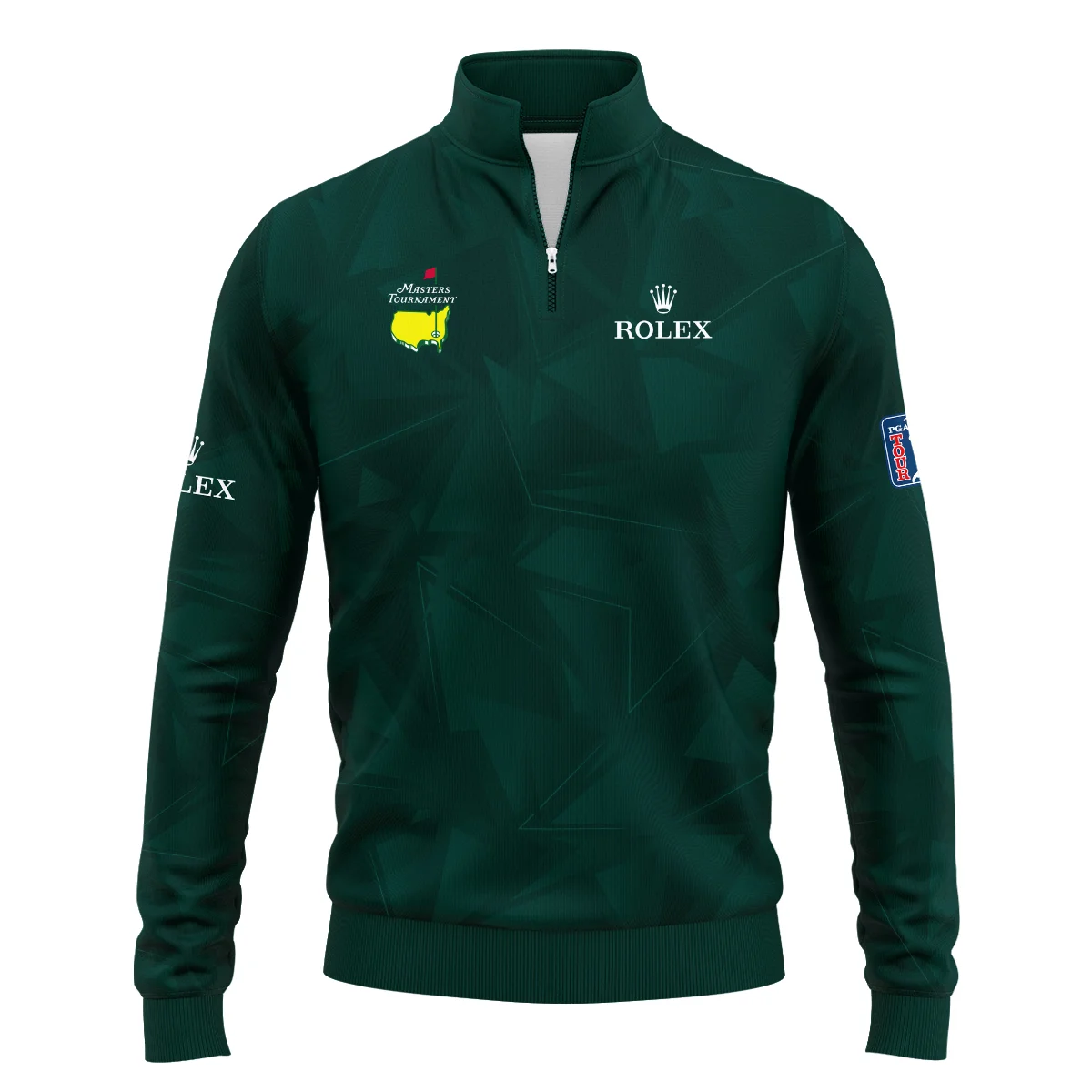 Dark Green Abstract Sport Masters Tournament Rolex Quarter-Zip Jacket Style Classic Quarter-Zip Jacket