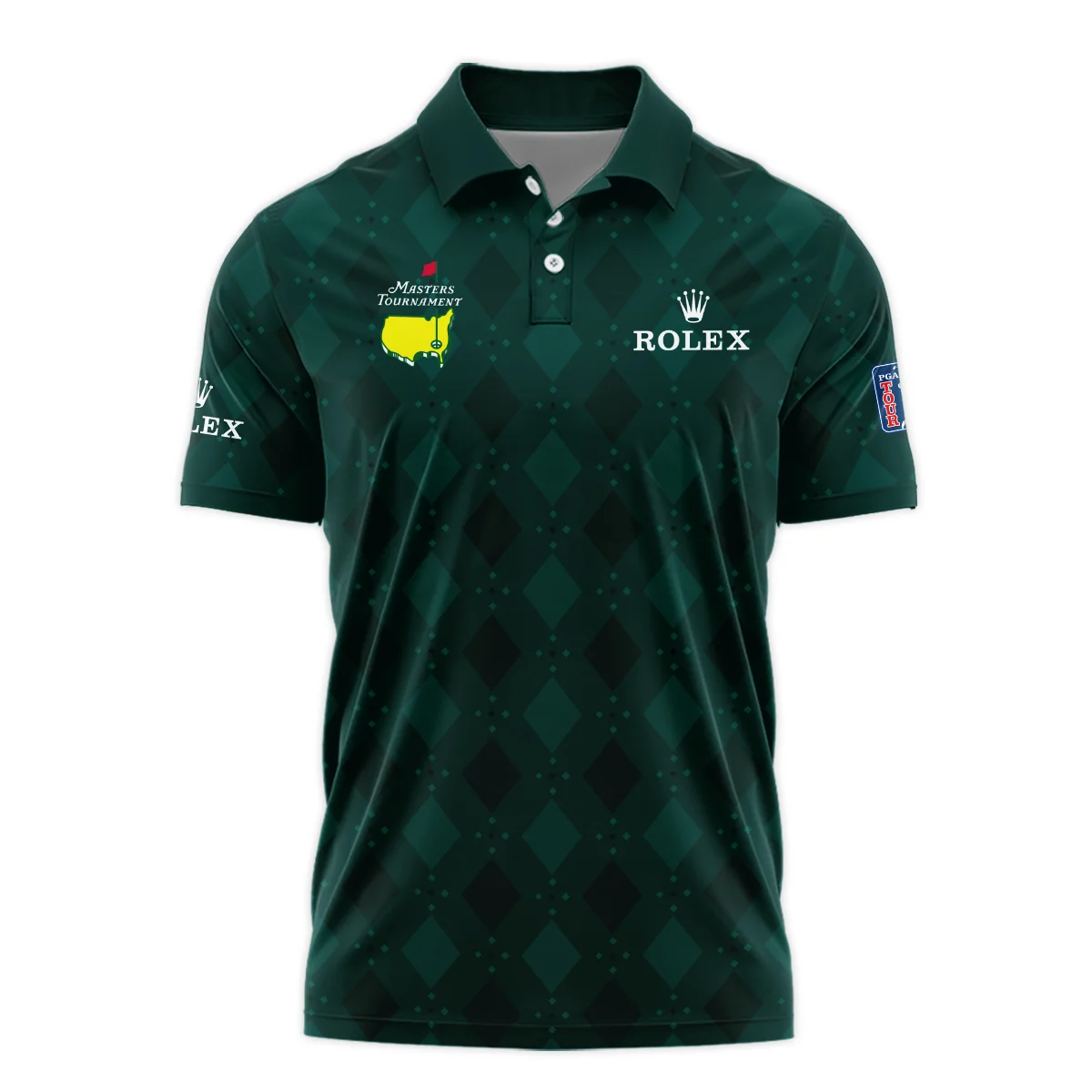 Stars Gradient Dark Green Grunge Pattern Masters Tournament Callaway Polo Shirt Style Classic Polo Shirt For Men