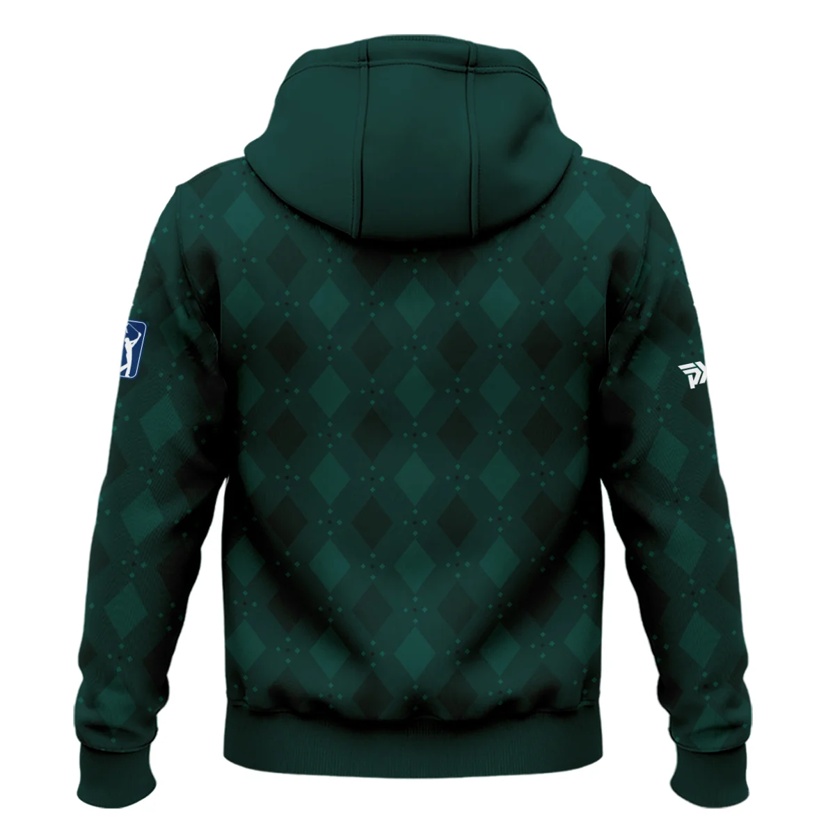 Dark Green Argyle Plaid Pattern Golf Masters Tournament Zipper Hoodie Shirt Style Classic Zipper Hoodie Shirt