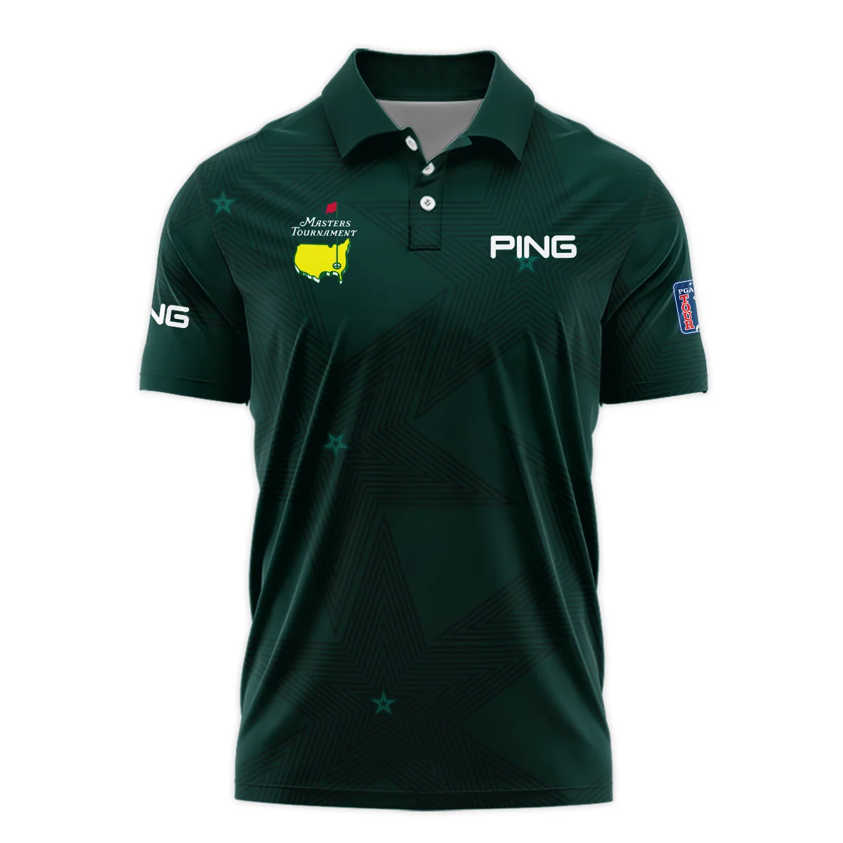 Dark Green Stars Pattern Grunge Background Masters Tournament Callaway Polo Shirt Style Classic Polo Shirt For Men