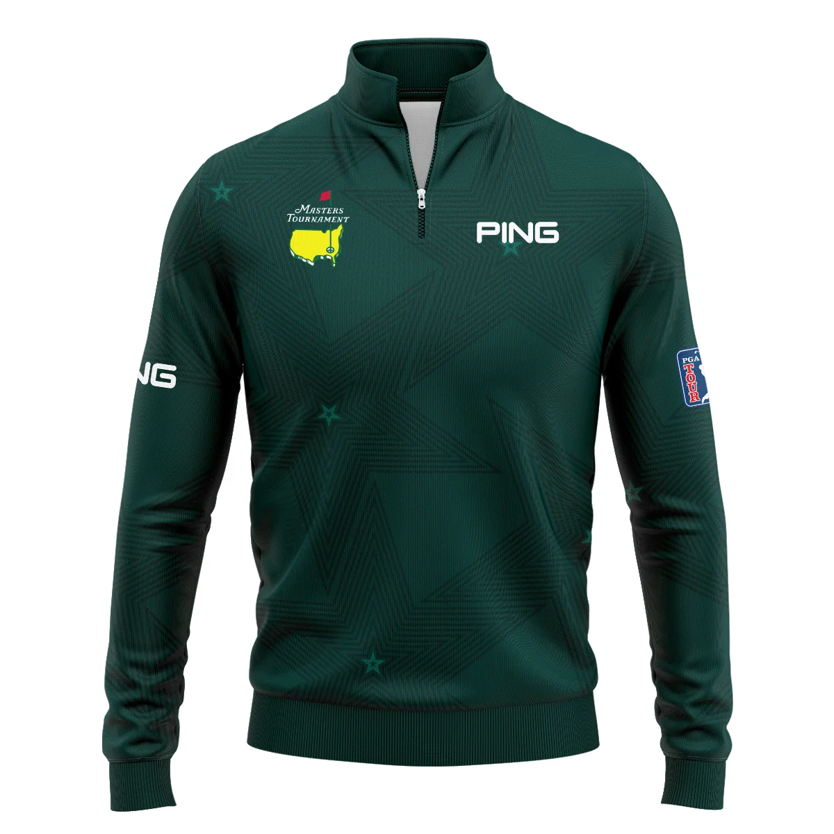 Dark Green Background Masters Tournament Ping Quarter-Zip Jacket Style Classic Quarter-Zip Jacket