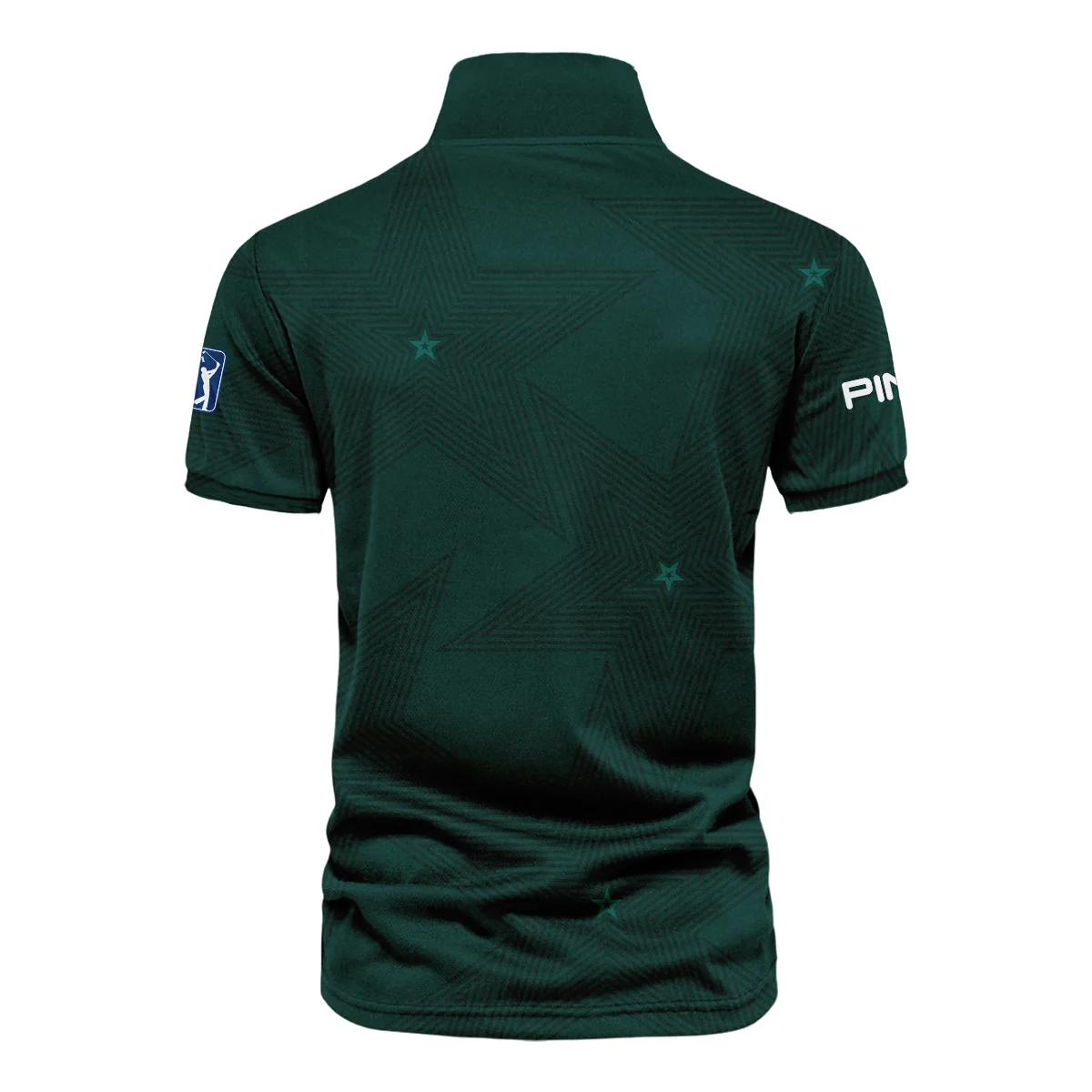 Dark Green Background Masters Tournament Ping Vneck Polo Shirt Style Classic Polo Shirt For Men