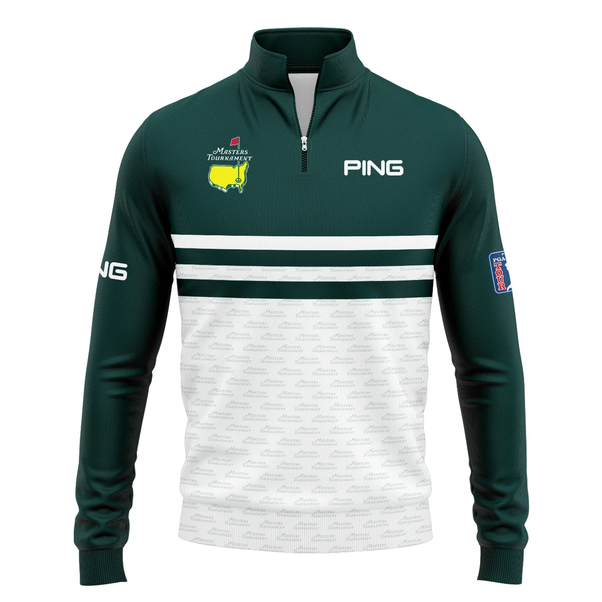 Dark Green Stars Pattern Grunge Background Masters Tournament Adidas Quarter-Zip Jacket Style Classic Quarter-Zip Jacket