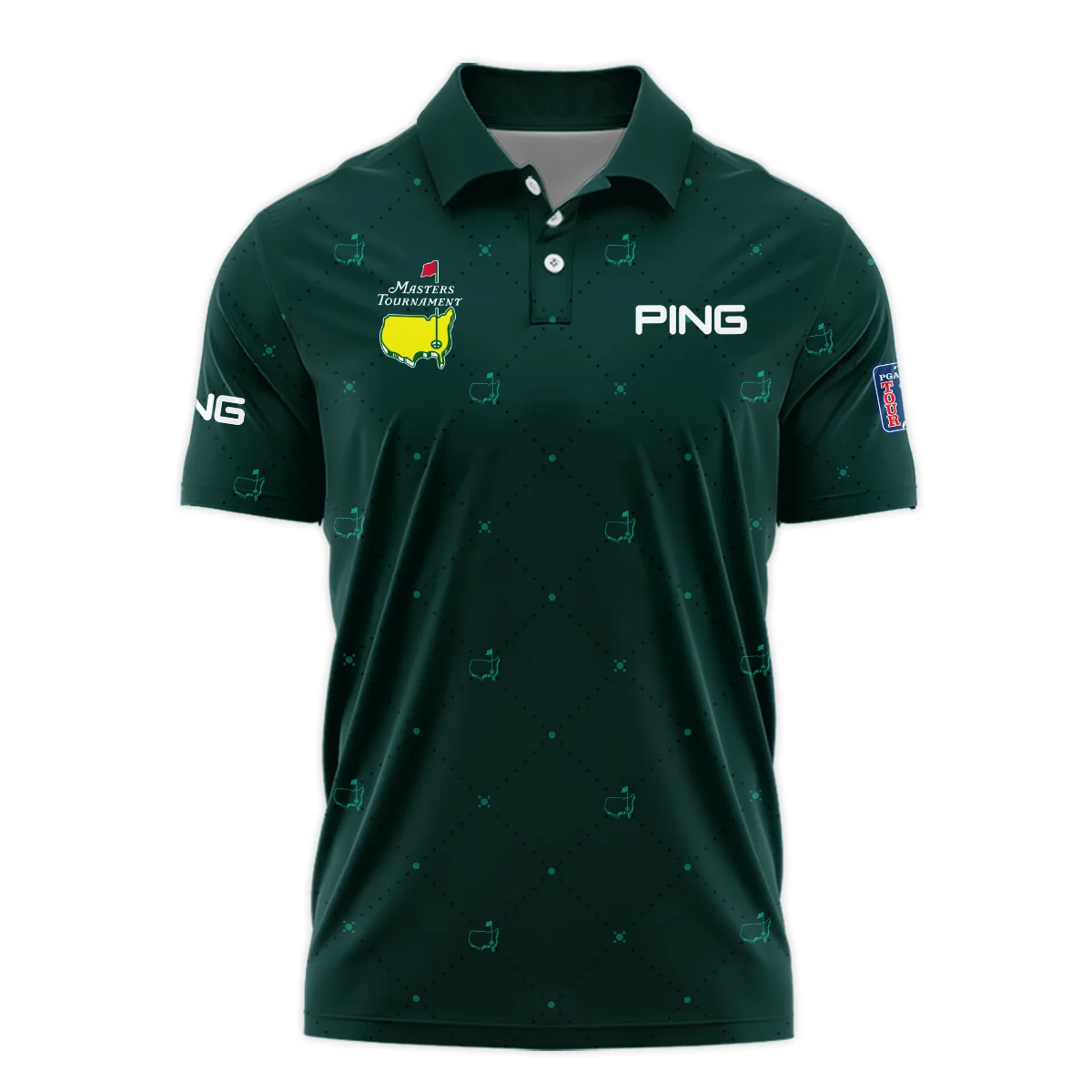 Abstract Dark Green Zigzag Background Masters Tournament Callaway Polo Shirt Style Classic Polo Shirt For Men