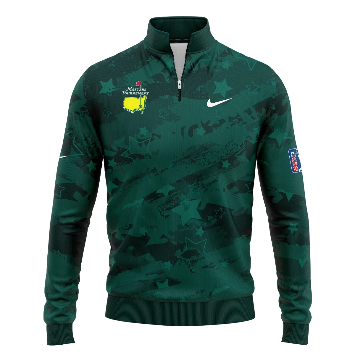 Dark Green Stars Pattern Grunge Background Masters Tournament Nike Quarter-Zip Jacket Style Classic Quarter-Zip Jacket