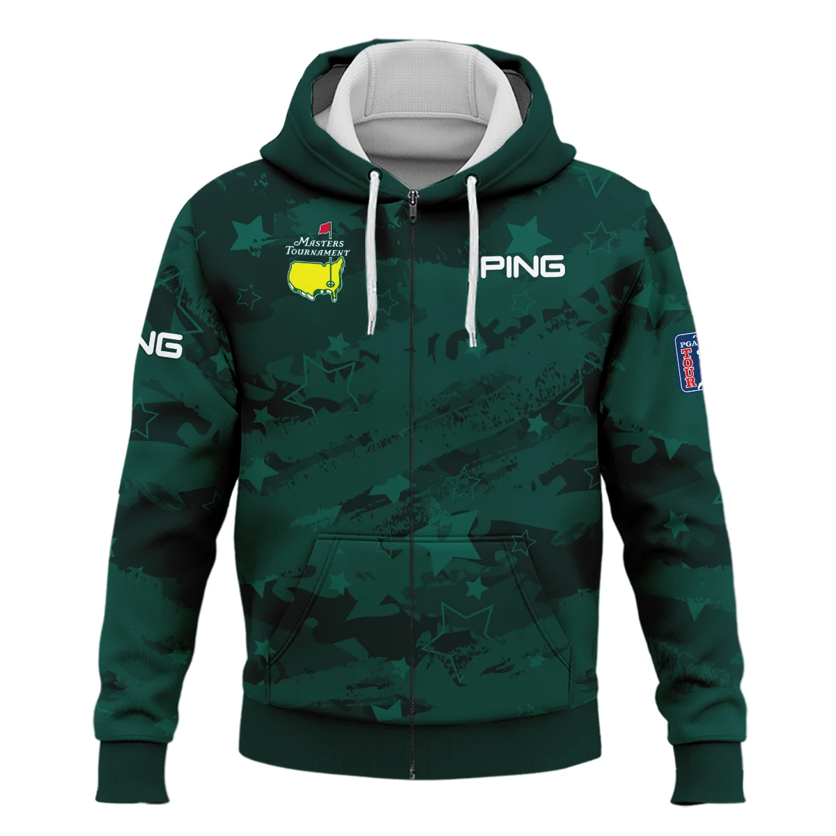 Dark Green Background Masters Tournament Ping Zipper Hoodie Shirt Style Classic Zipper Hoodie Shirt