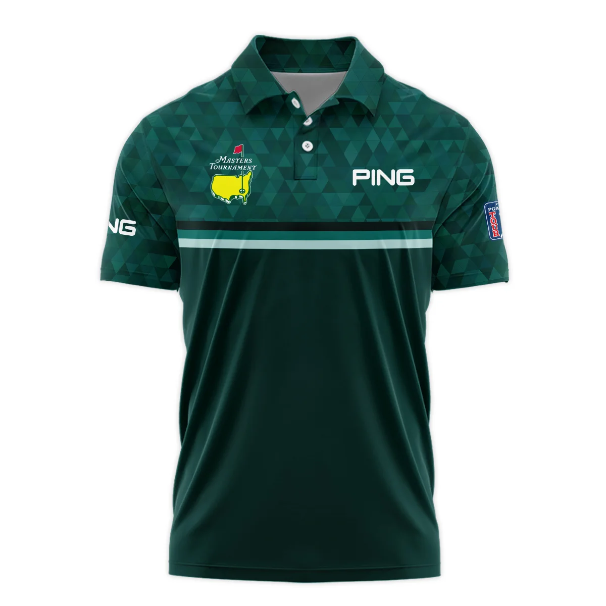 Dark Green Mix White With Logo Pattern Masters Tournament Callaway Polo Shirt Style Classic Polo Shirt For Men