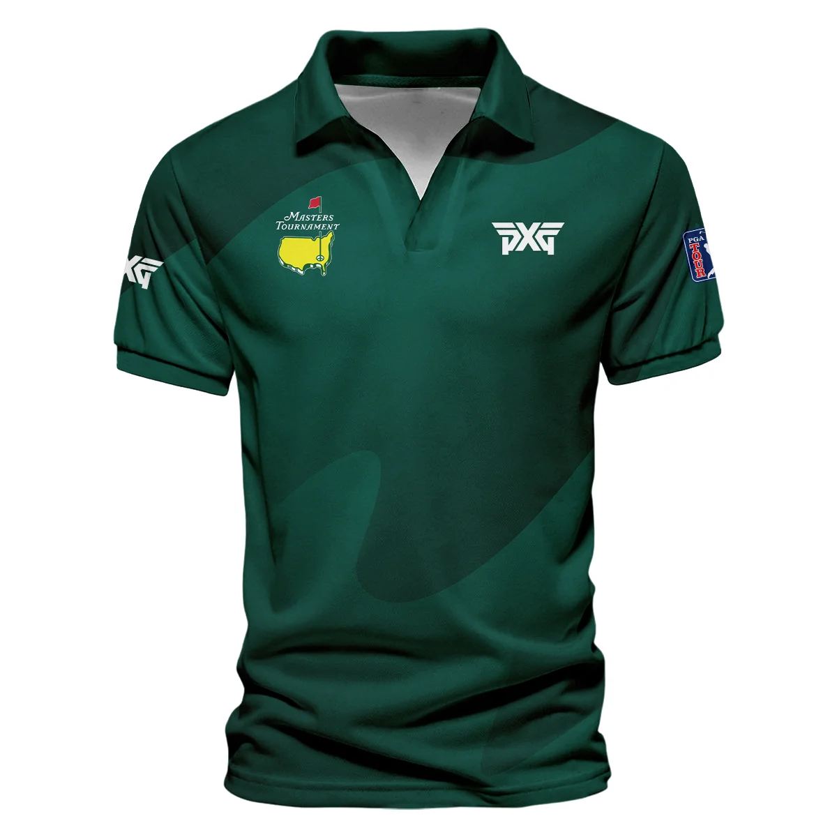 Masters Tournament Rolex Sublimation Sports Dark Green Vneck Polo Shirt Style Classic Polo Shirt For Men