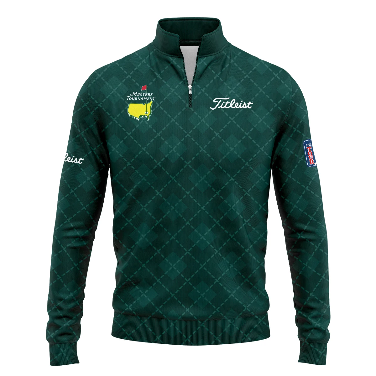 Golf Geometric Pattern Green Masters Tournament Titleist Quarter-Zip Jacket Style Classic Quarter-Zip Jacket