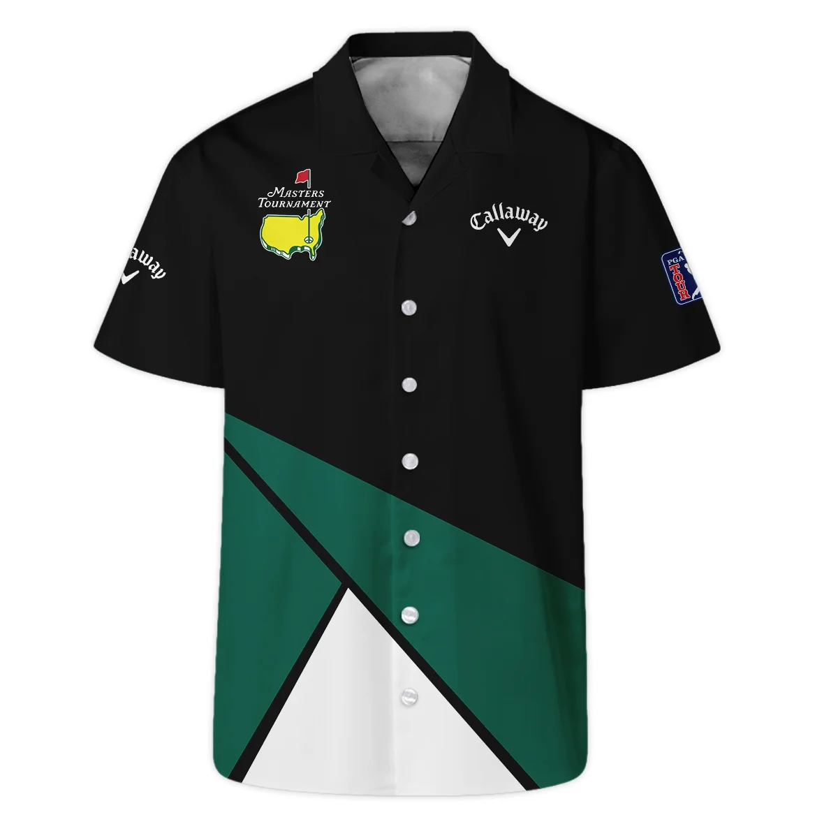 Golf Masters Tournament Callaway Hawaiian Shirt Black And Green Golf Sports All Over Print Oversized Hawaiian Shirt