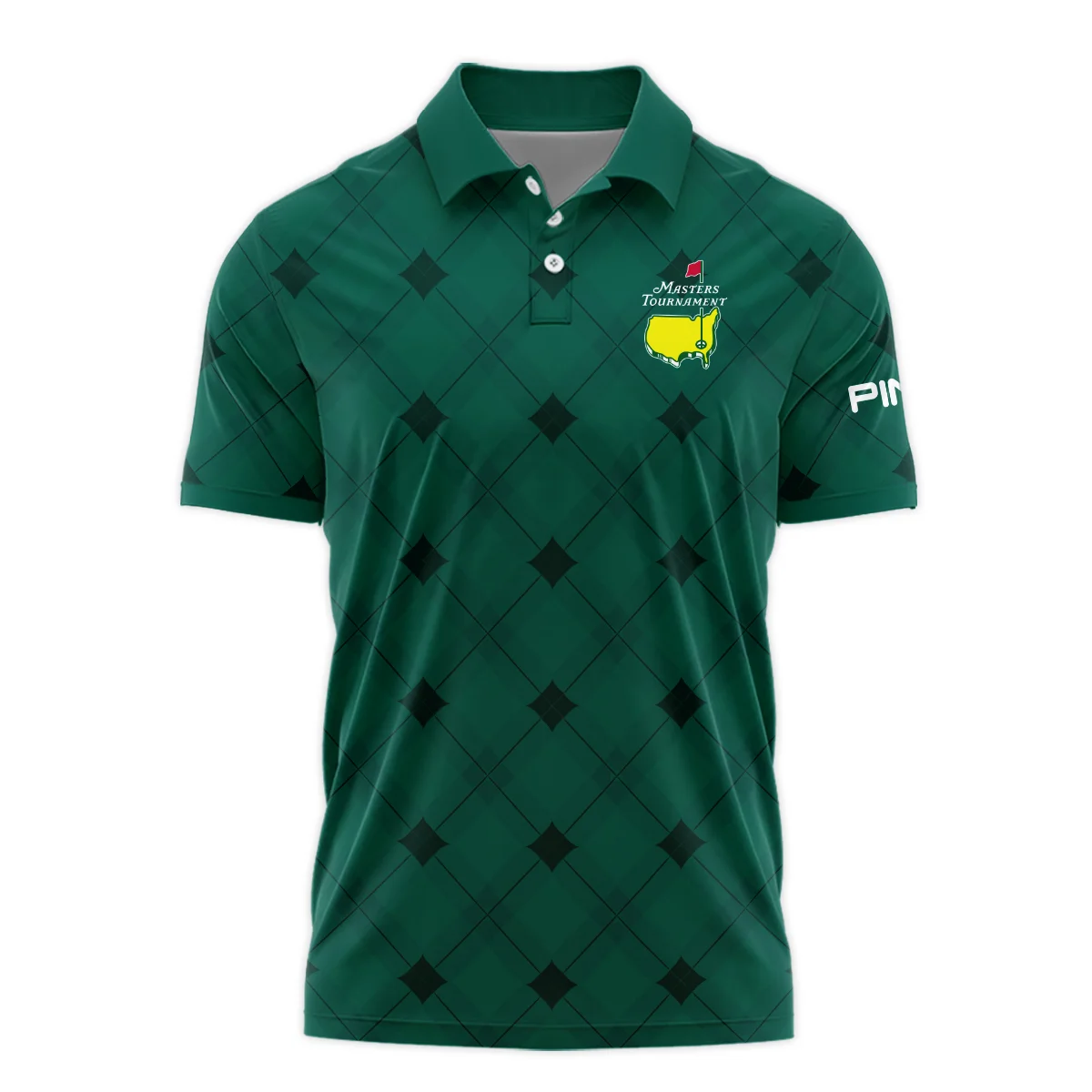 Callaway Gradient Dark Green Abstract Pattern Masters Tournament Polo Shirt Style Classic Polo Shirt For Men