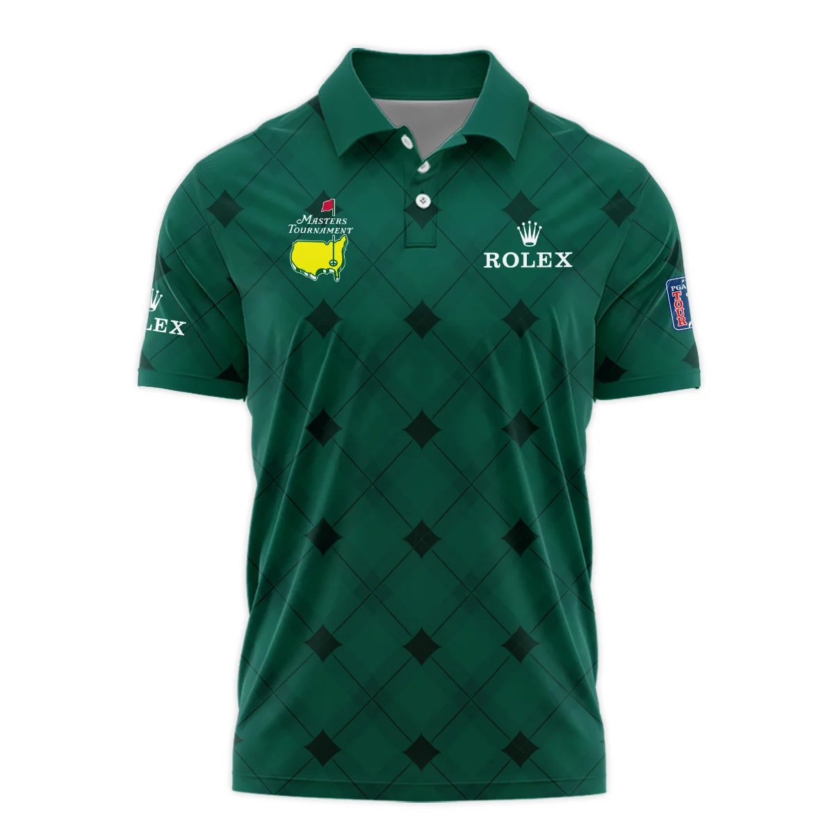 Golf Masters Tournament Green Argyle Pattern Callaway Polo Shirt Style Classic Polo Shirt For Men