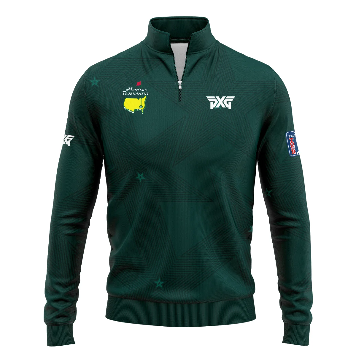 Golf Masters Tournament Parsons Xtreme Golf Stars Dark Green Quarter-Zip Jacket Style Classic Quarter-Zip Jacket