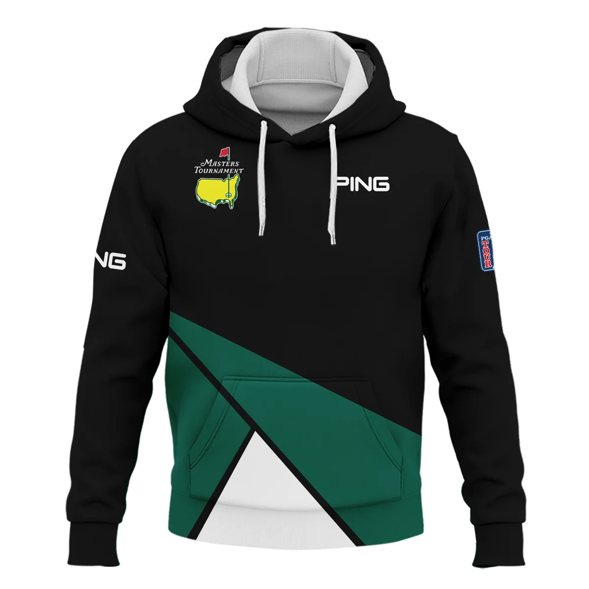 Golf Masters Tournament Ping Hoodie Shirt Black And Green Golf Sports All Over Print Hoodie Shirt