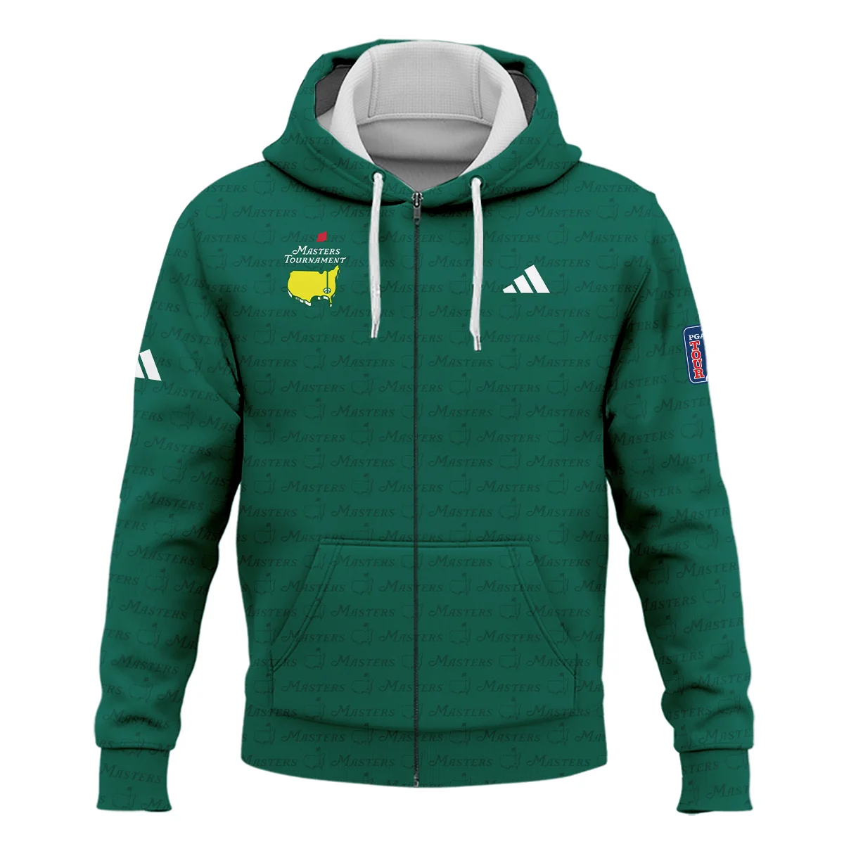 Golf Pattern Cup White Mix Green Masters Tournament Adidas Zipper Hoodie Shirt Style Classic Zipper Hoodie Shirt