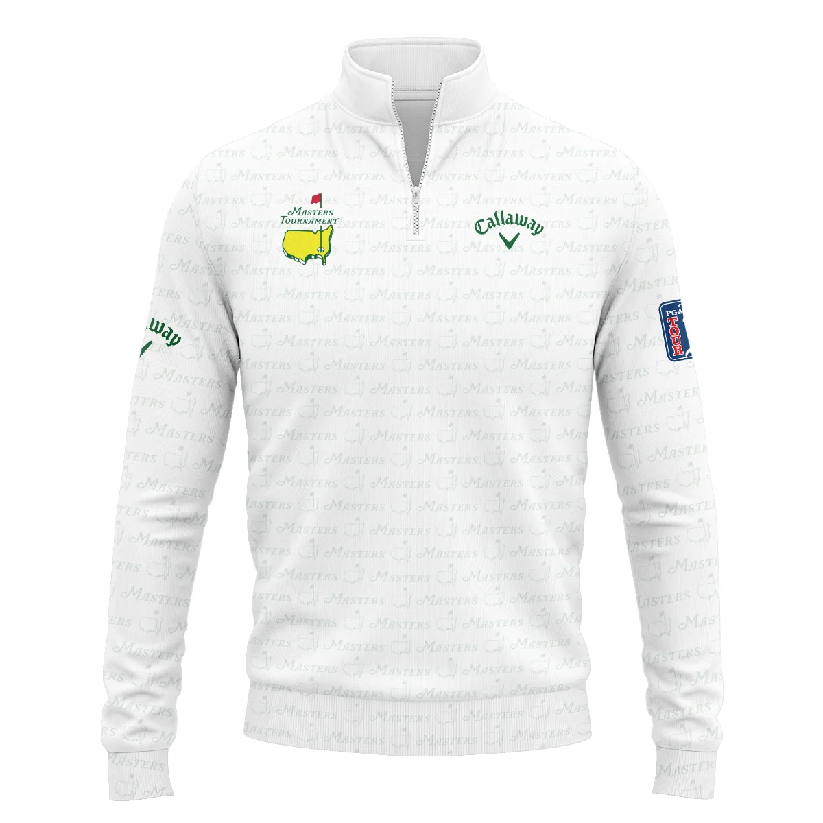 Golf Pattern Cup White Mix Green Masters Tournament Callaway Quarter-Zip Jacket Style Classic Quarter-Zip Jacket