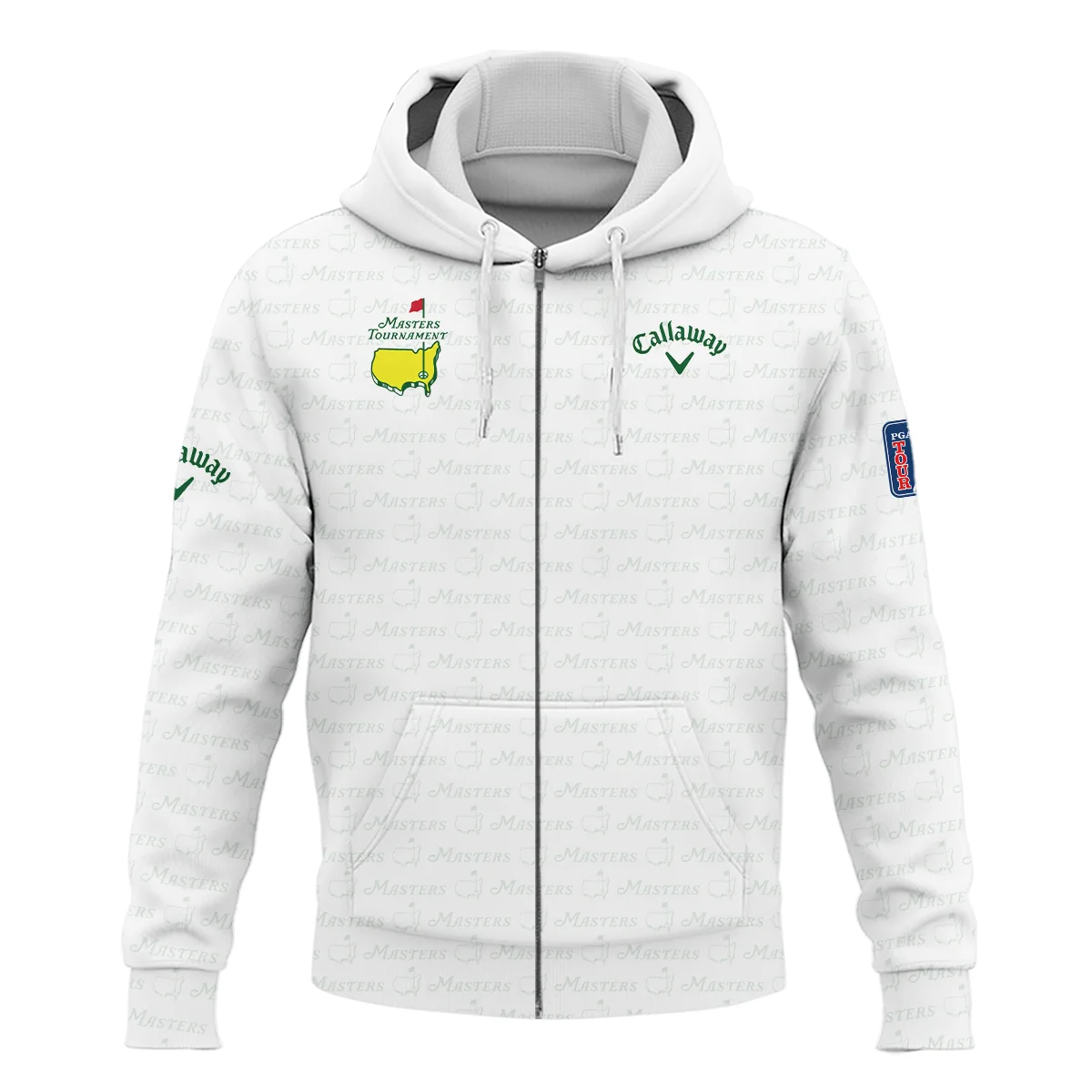 Golf Pattern Cup White Mix Green Masters Tournament Callaway Zipper Hoodie Shirt Style Classic Zipper Hoodie Shirt