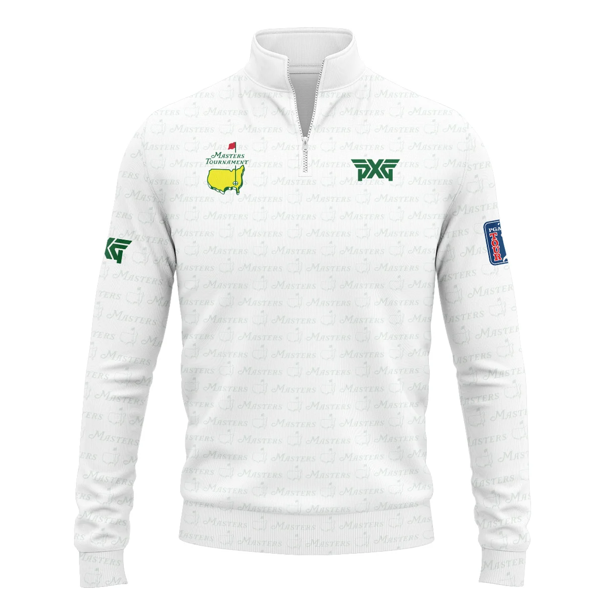 Golf Pattern Cup White Mix Green Masters Tournament Parsons Xtreme Golf Quarter-Zip Jacket Style Classic Quarter-Zip Jacket