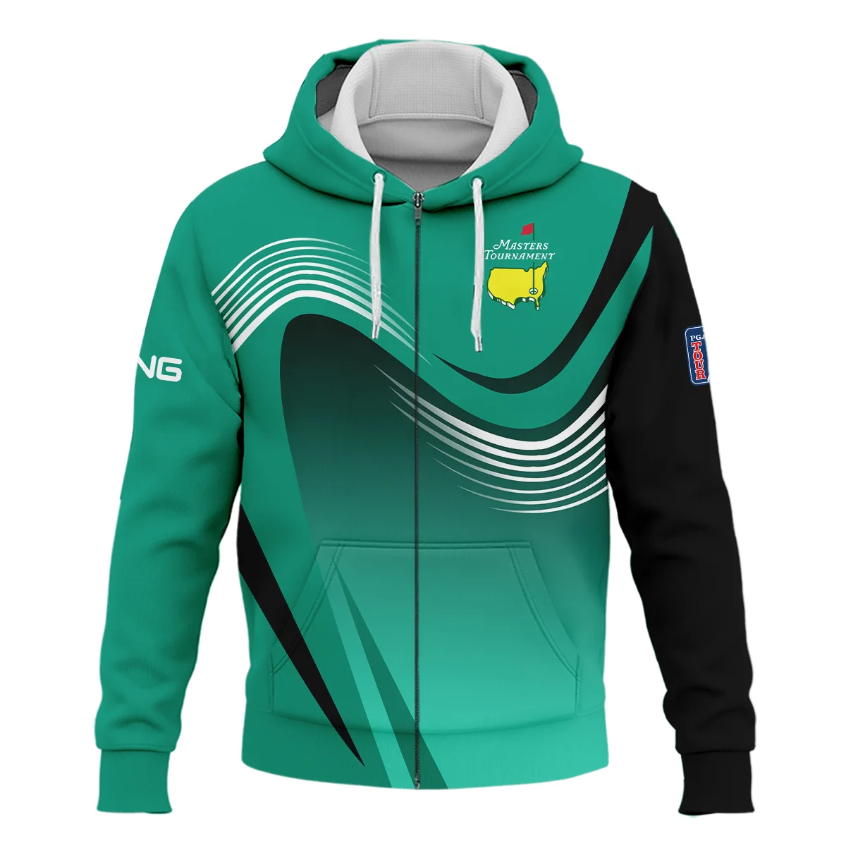 Golf Pattern Cup White Mix Green Masters Tournament Ping Zipper Hoodie Shirt Style Classic Zipper Hoodie Shirt