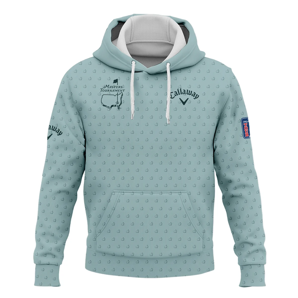 Golf Pattern Masters Tournament Callaway Hoodie Shirt Cyan Pattern All Over Print Hoodie Shirt