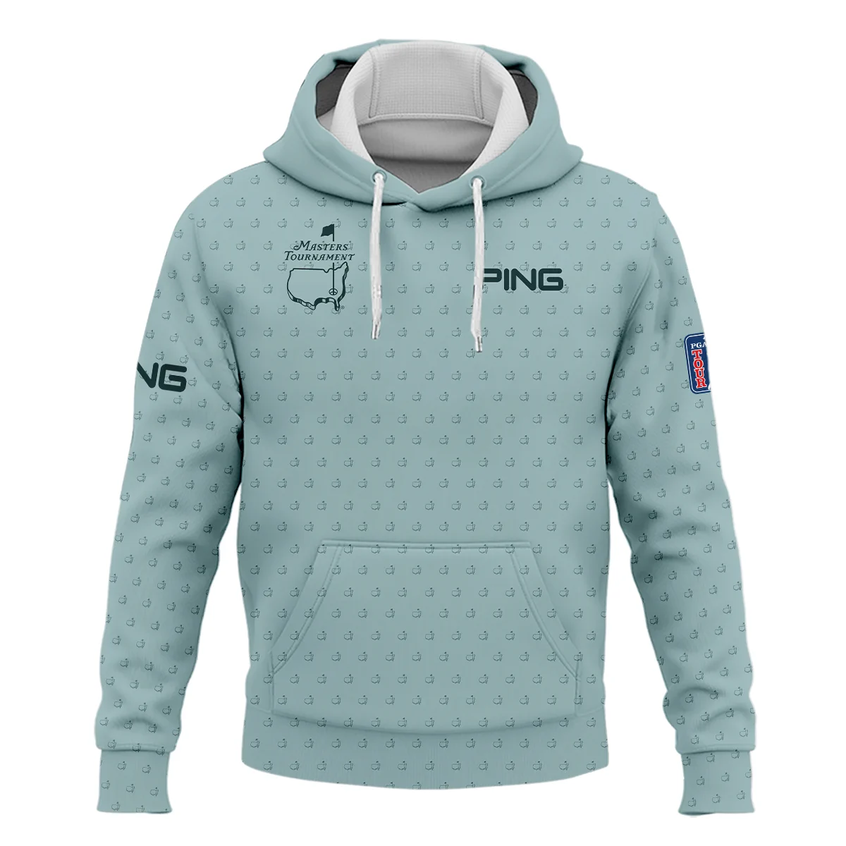 Golf Pattern Masters Tournament Callaway Hoodie Shirt Cyan Pattern All Over Print Hoodie Shirt