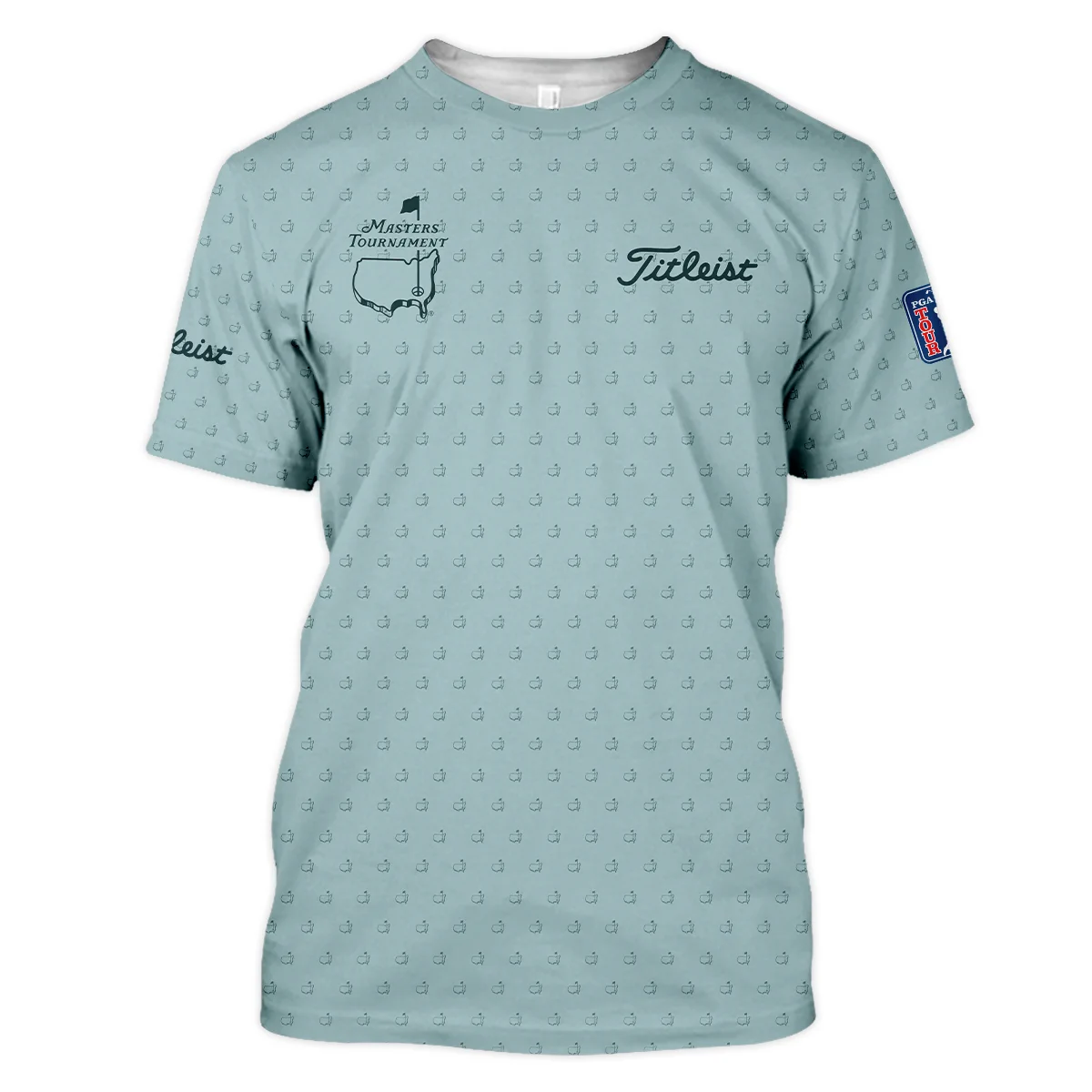 Golf Pattern Masters Tournament Titleist Unisex T-Shirt Cyan Pattern All Over Print T-Shirt