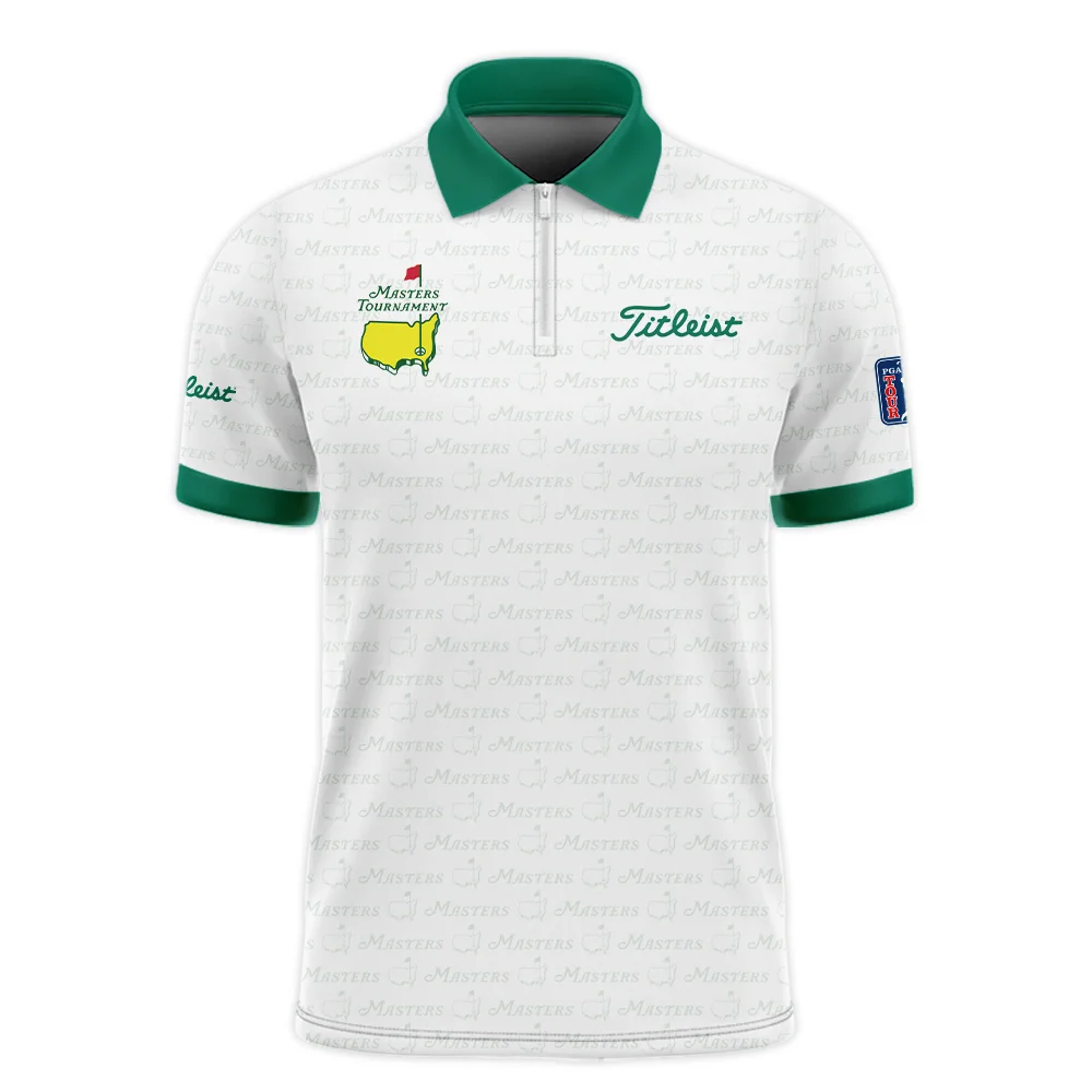 Special Version Golf Masters Tournament Titleist Zipper Polo Shirt Egale USA Green Color Golf Sports All Over Print Zipper Polo Shirt For Men