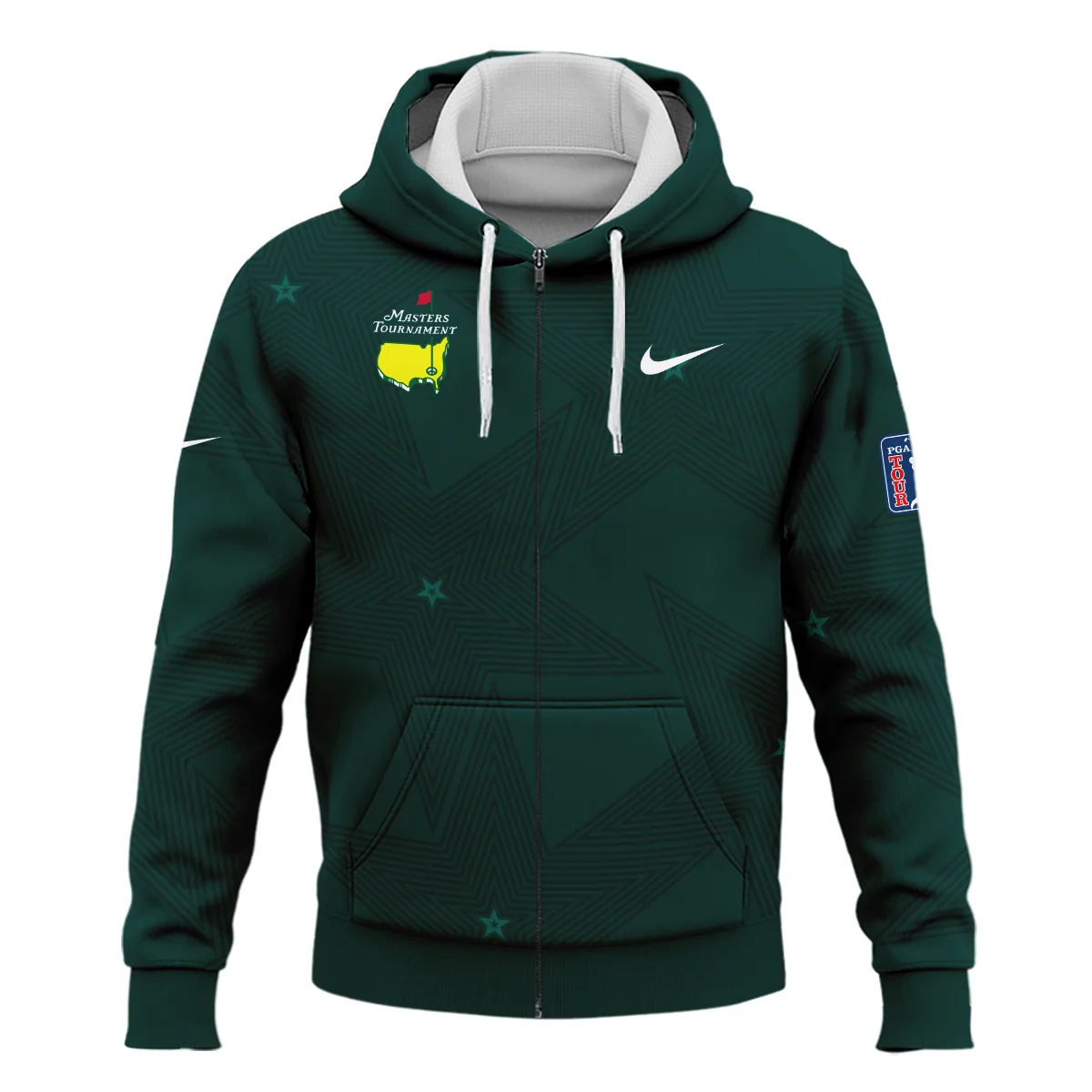 Golf Pattern Stars Dark Green Masters Tournament Nike Zipper Hoodie Shirt Style Classic Zipper Hoodie Shirt