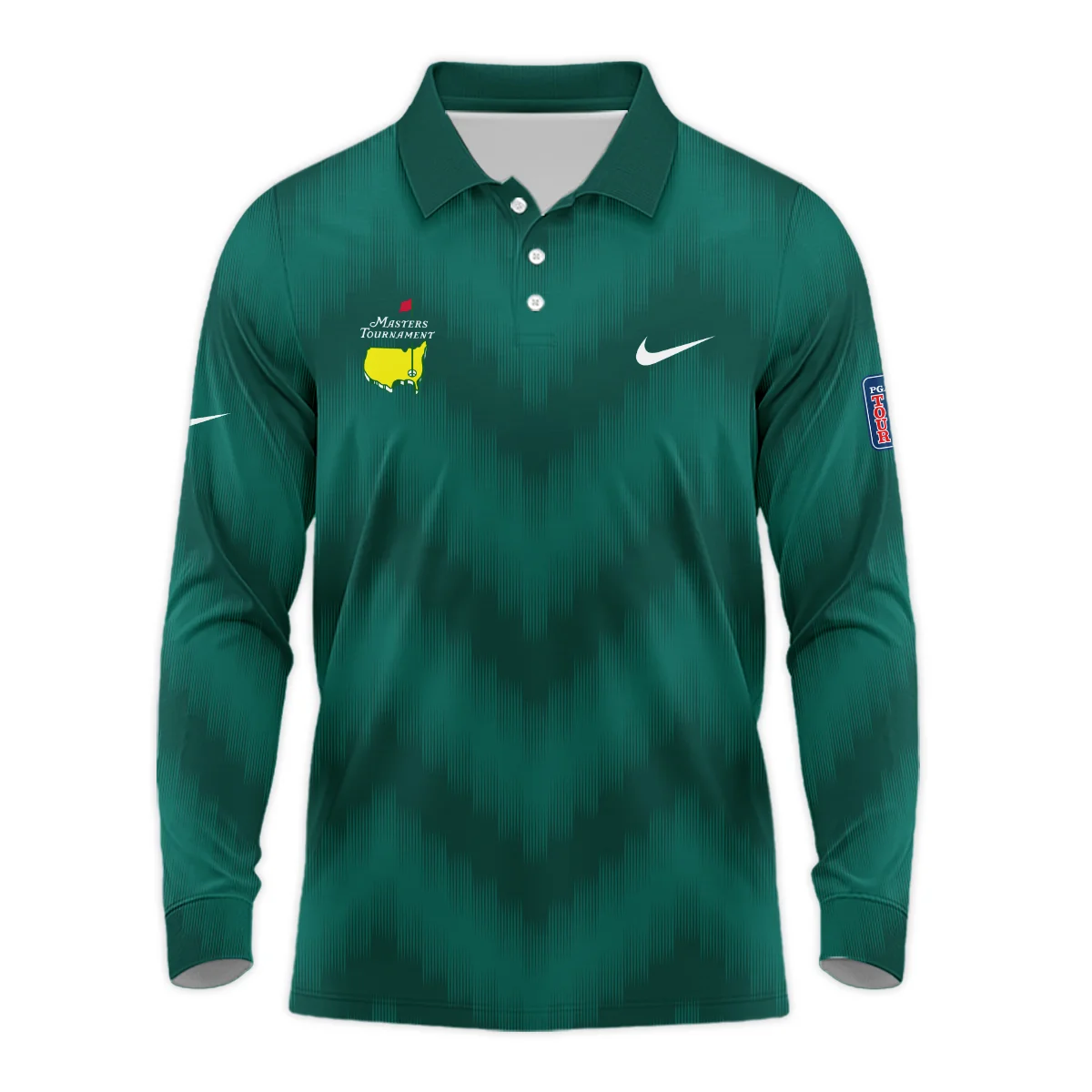 Callaway Golf Sport Dark Green Gradient Abstract Background Masters Tournament Long Polo Shirt Style Classic Long Polo Shirt For Men