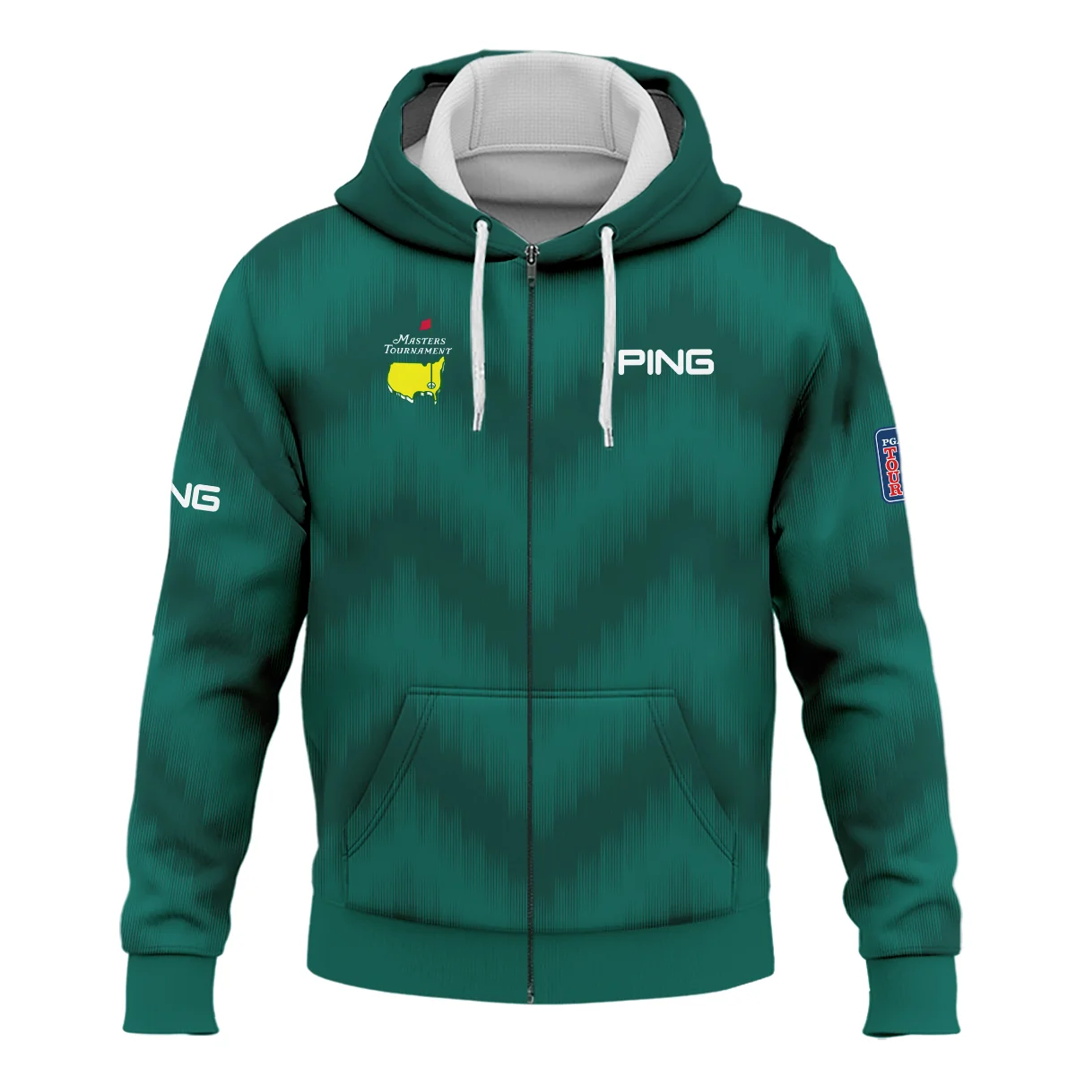 Golf Sport Green Gradient Stripes Pattern Ping Masters Tournament Zipper Hoodie Shirt Style Classic Zipper Hoodie Shirt