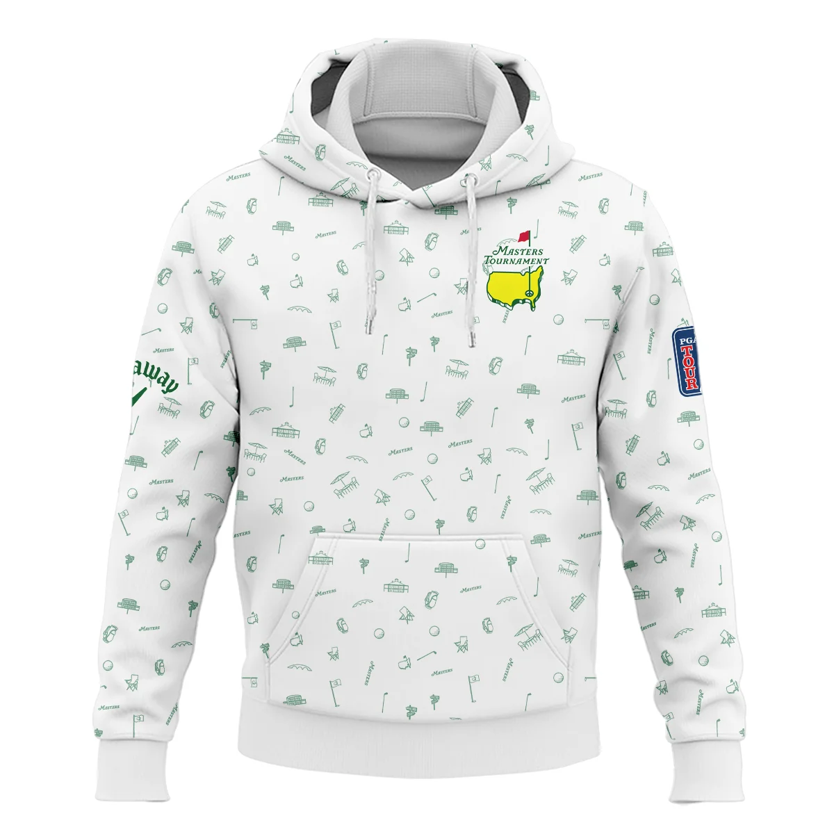 Golf Sport Masters Tournament Callaway Hoodie Shirt Sports Augusta Icons Pattern White Green Hoodie Shirt