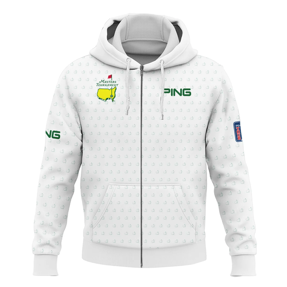 Masters Tournament Golf Sport Ping Zipper Hoodie Shirt Sports Triangle Abstract Green Zipper Hoodie Shirt