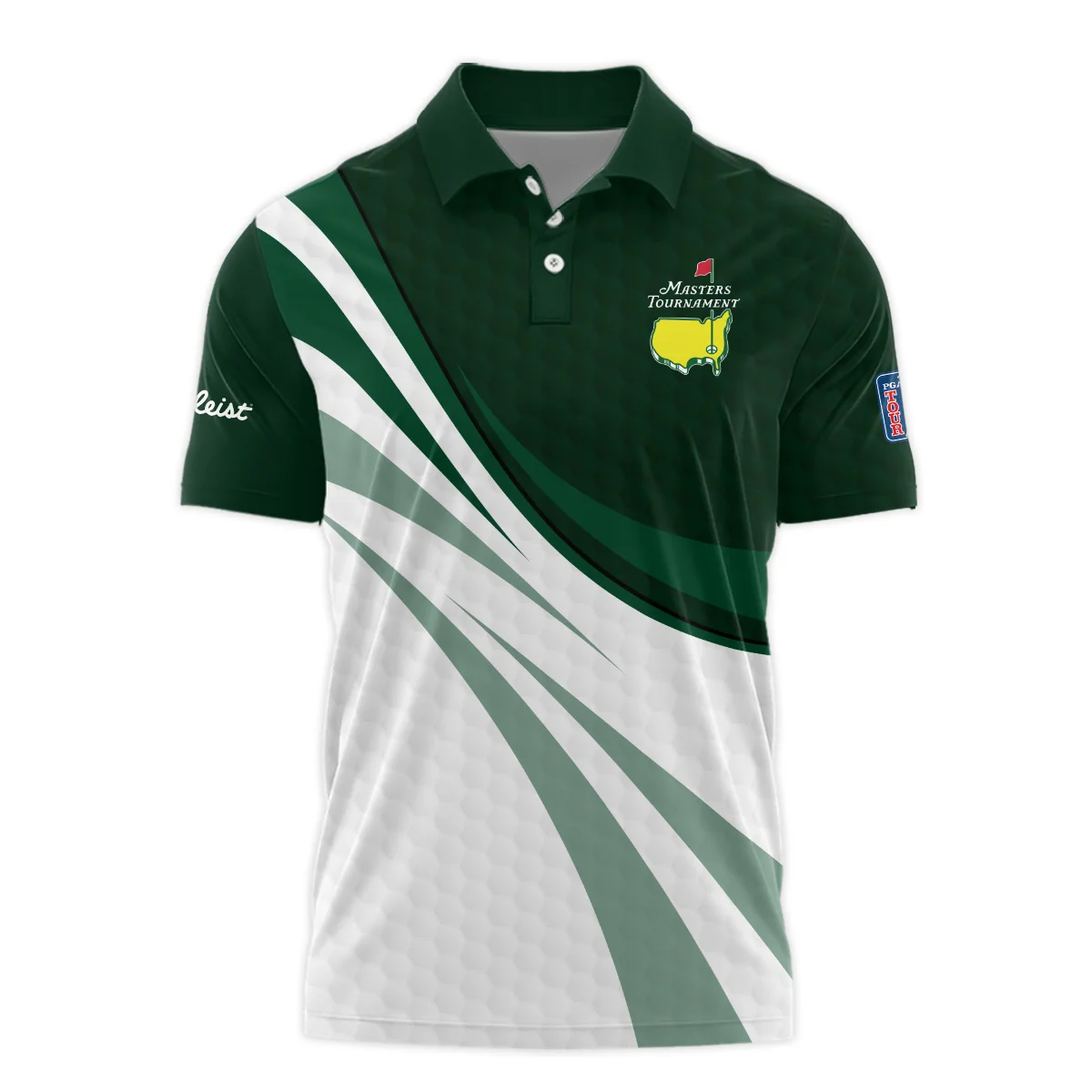 Golf Sport Masters Tournament Titleist Polo Shirt Green Color Sports Golf Ball Pattern All Over Print Polo Shirt For Men