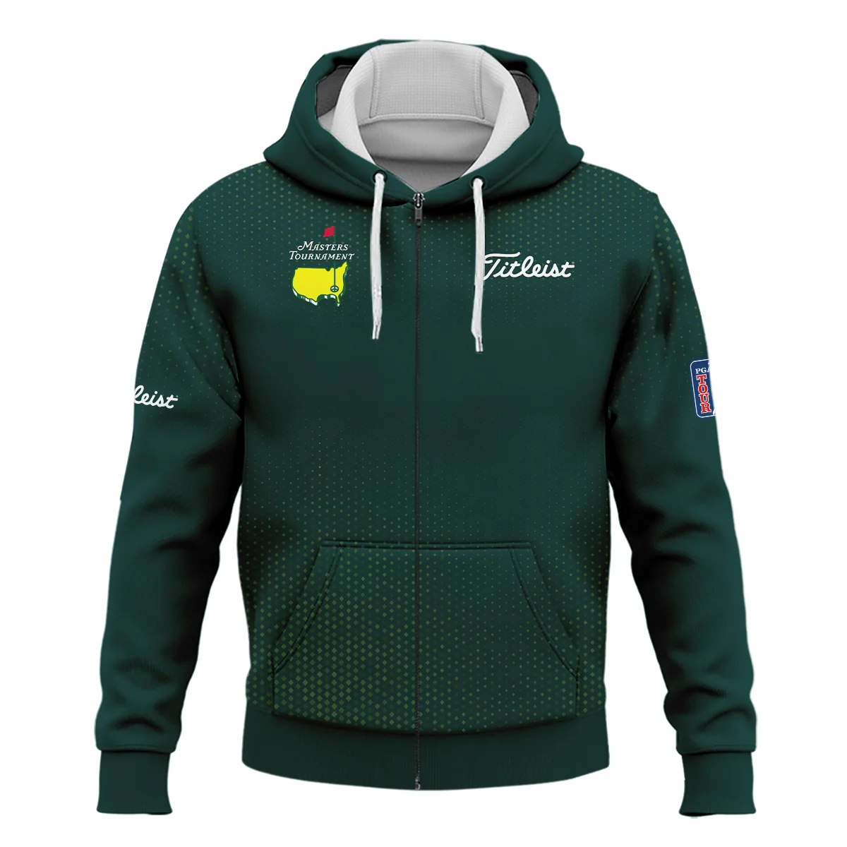 Golf Sport Masters Tournament Titleist Zipper Hoodie Shirt Sports Dinamond Shape Dark Green Zipper Hoodie Shirt