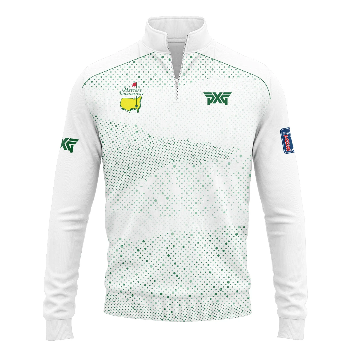 Golf Stye Classic White Mix Green Masters Tournament Rolex Quarter-Zip Jacket Style Classic Quarter-Zip Jacket