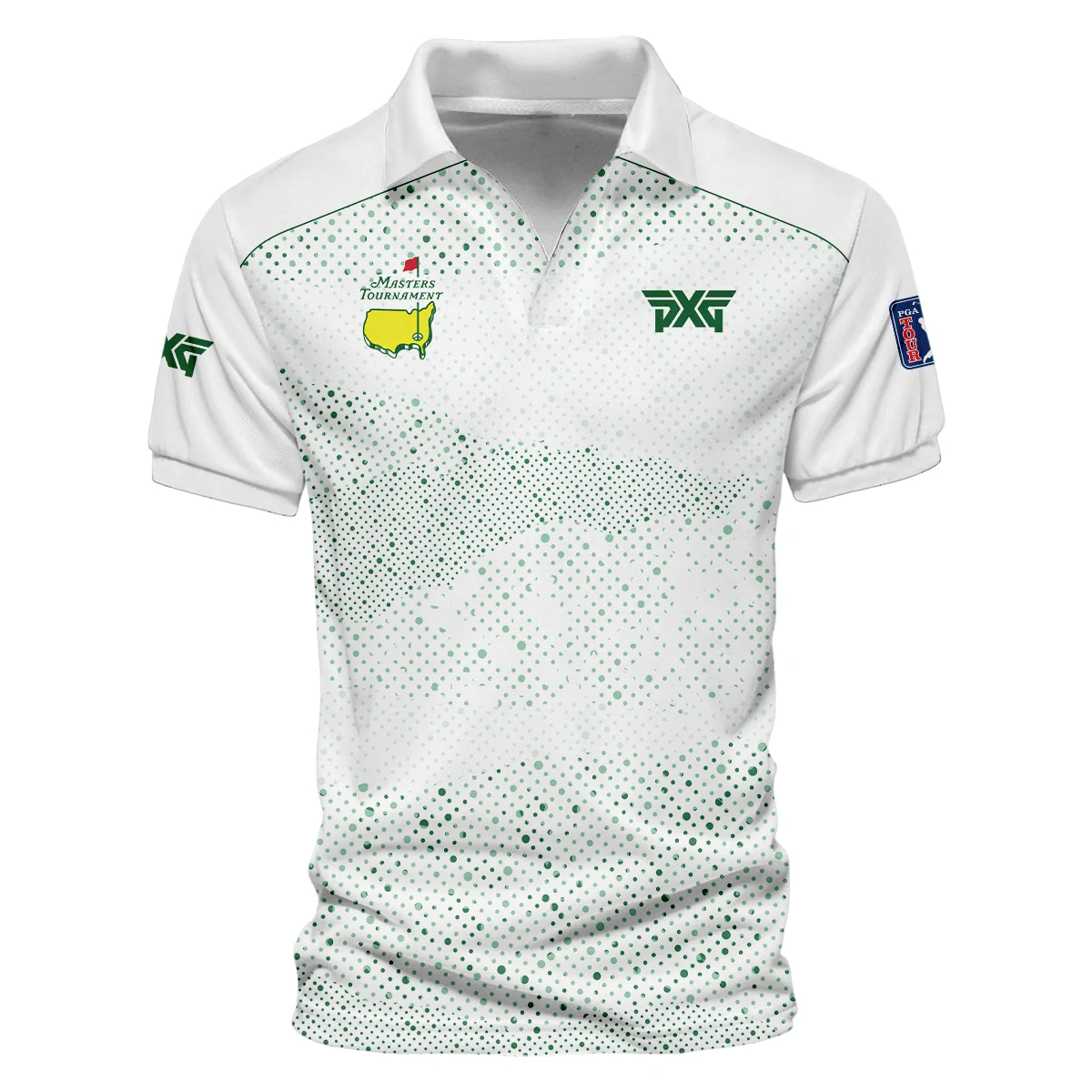 Golf Stye Classic White Mix Green Masters Tournament Parsons Xtreme Golf Vneck Polo Shirt Style Classic Polo Shirt For Men