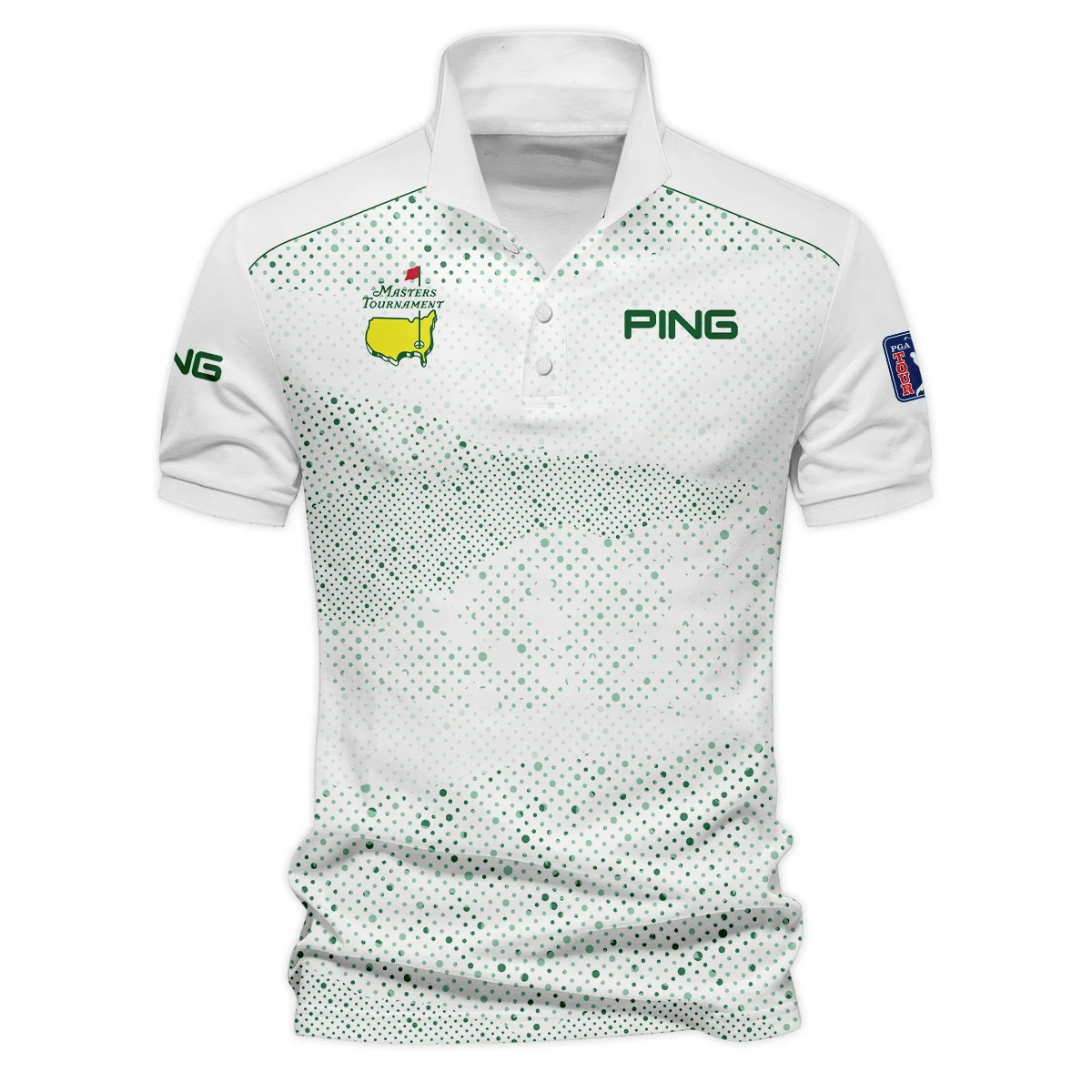 Golf Stye Classic White Mix Green Masters Tournament Ping Polo Shirt Style Classic Polo Shirt For Men