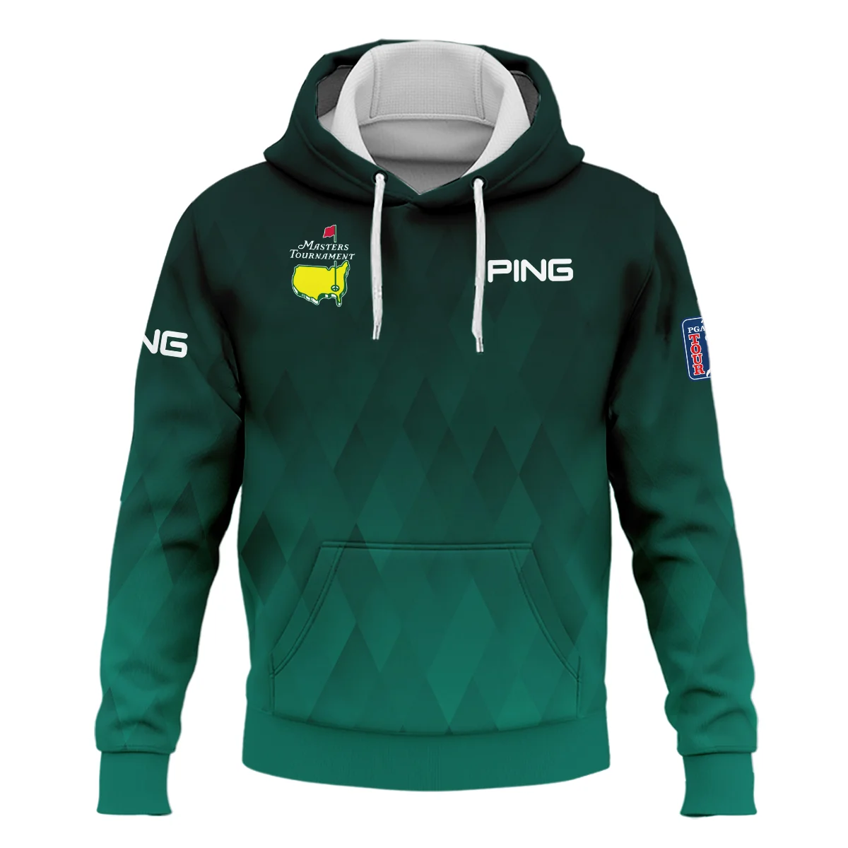 Gradient Dark Green Geometric Pattern Masters Tournament Ping Hoodie Shirt Style Classic Hoodie Shirt