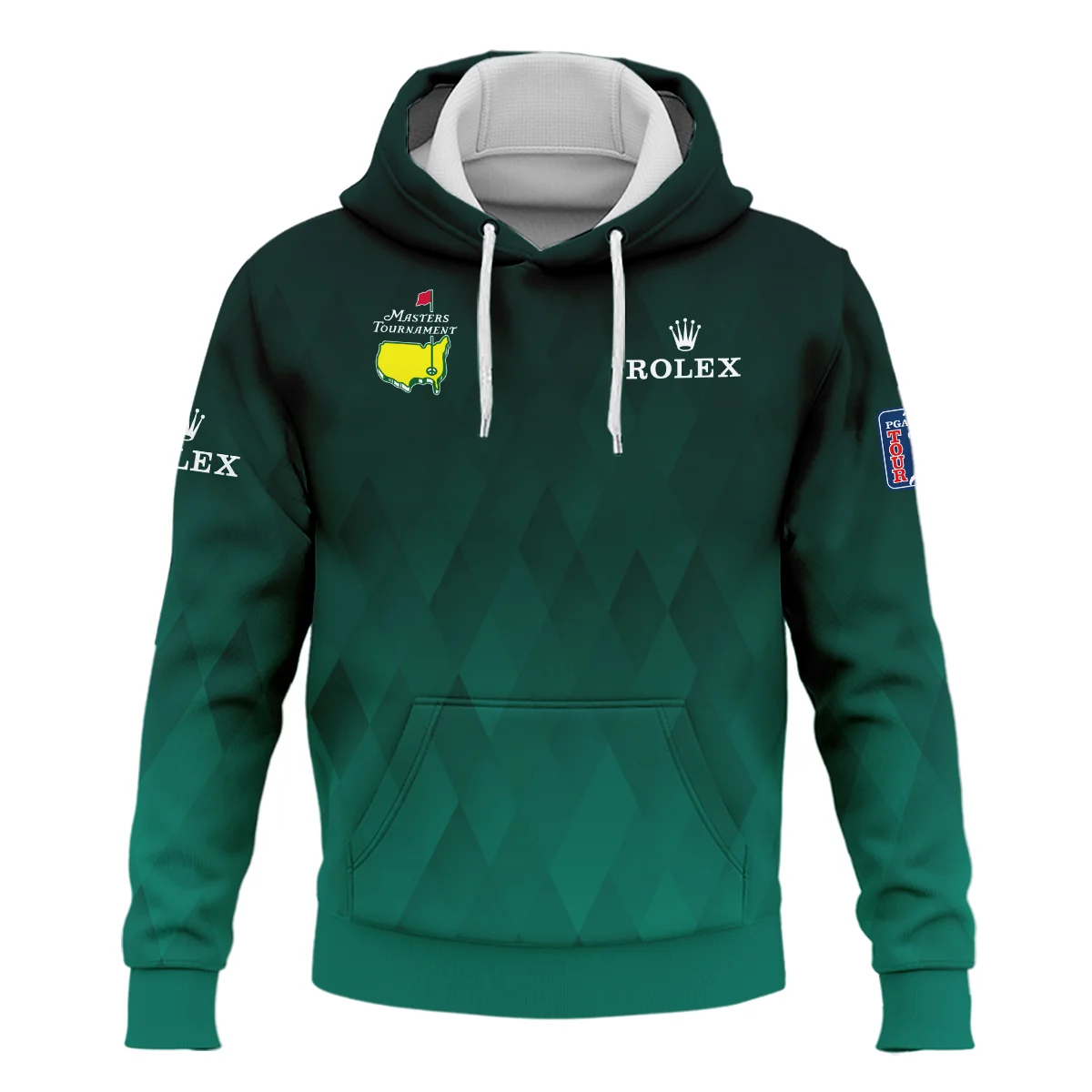 Gradient Dark Green Geometric Pattern Masters Tournament Parsons Xtreme Golf Hoodie Shirt Style Classic Hoodie Shirt