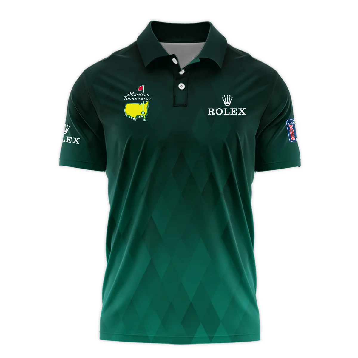 Rolex Masters Tournament Sport Jersey Pattern Dark Green Polo Shirt Style Classic Polo Shirt For Men