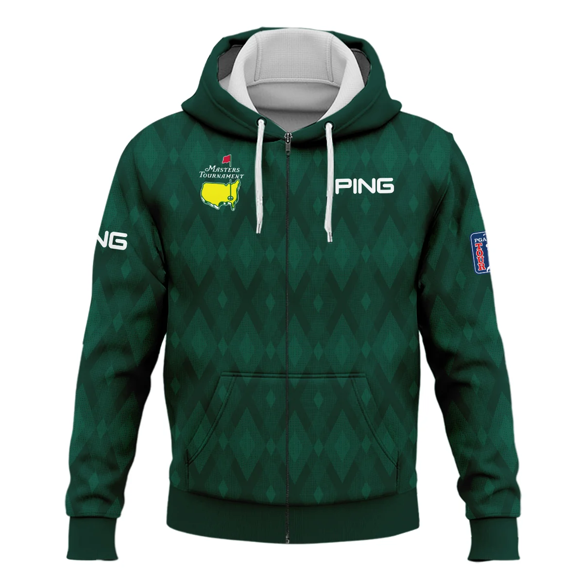 Stars Dark Green Abstract Sport Masters Tournament Callaway Zipper Hoodie Shirt Style Classic Zipper Hoodie Shirt